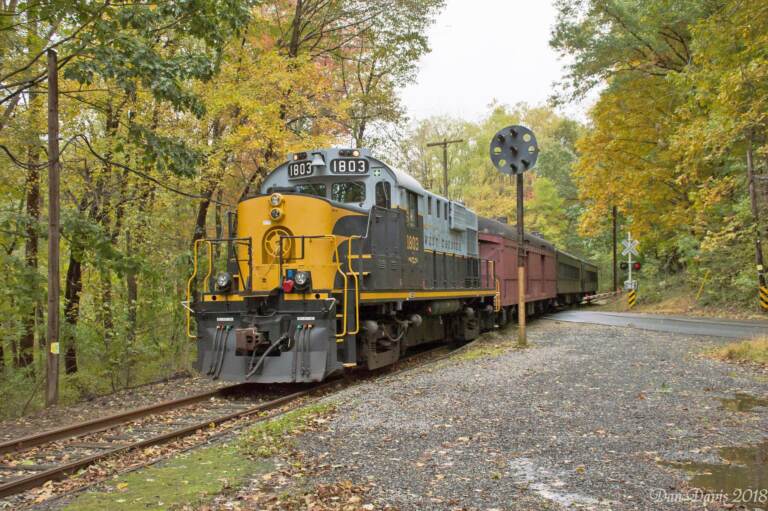 A group of volunteers operates the scenic train rides for West Chester Railroad on the existing tracks.