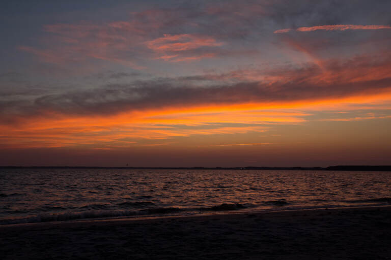 A sunset along Rehoboth Bay in Southern Delaware.