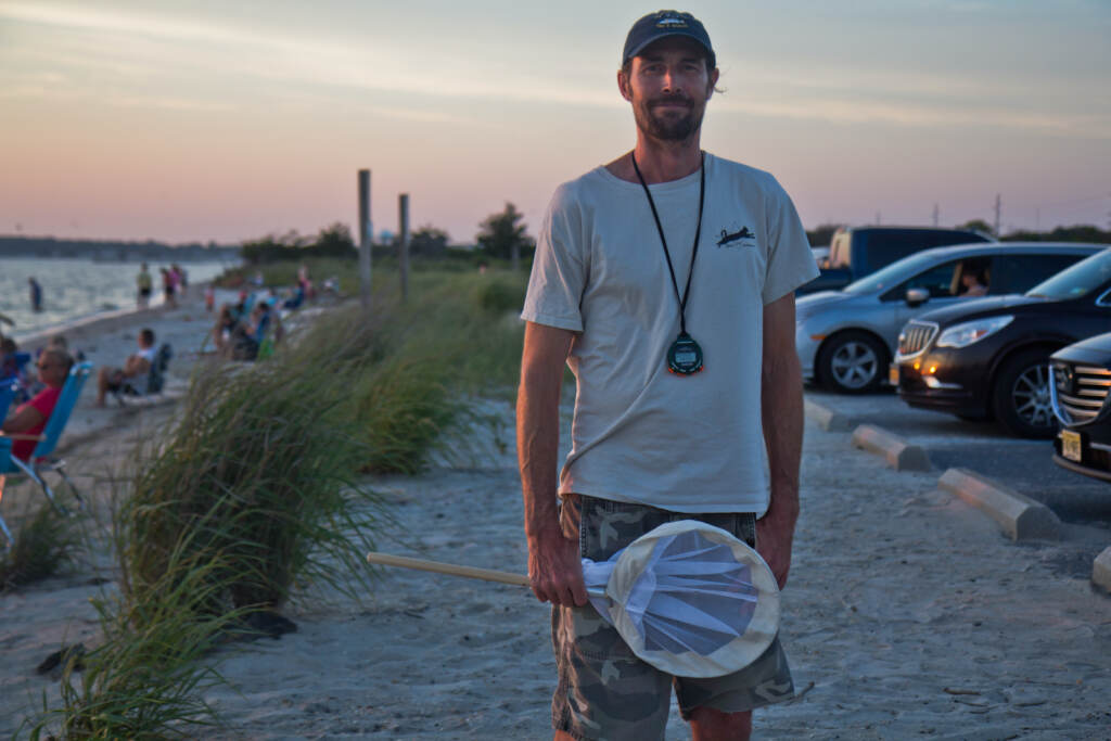 Jason Davis is conducting a survey of the Bethany Beach firefly