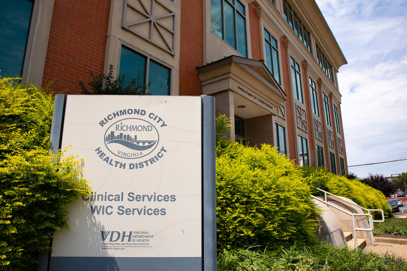 The exterior of a health clinic in Richmond, Virginia