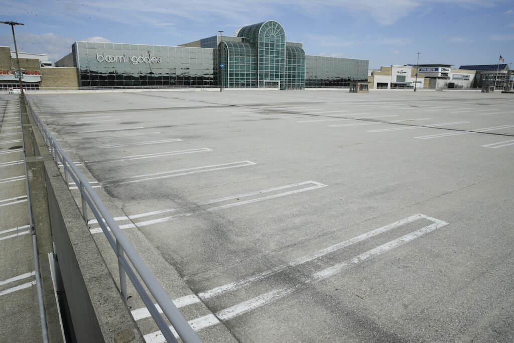 The parking lot of the King of Prussia Mall. (AP Photo/Matt Rourke)