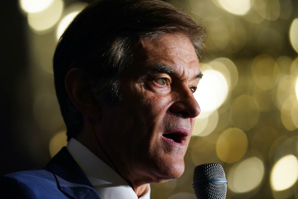Mehmet Oz Mehmet Oz, a Republican candidate for U.S. Senate in Pennsylvania, speaks during a Republican Jewish Coalition event in Philadelphia, Wednesday, Aug. 17, 2022. (AP Photo/Matt Rourke)