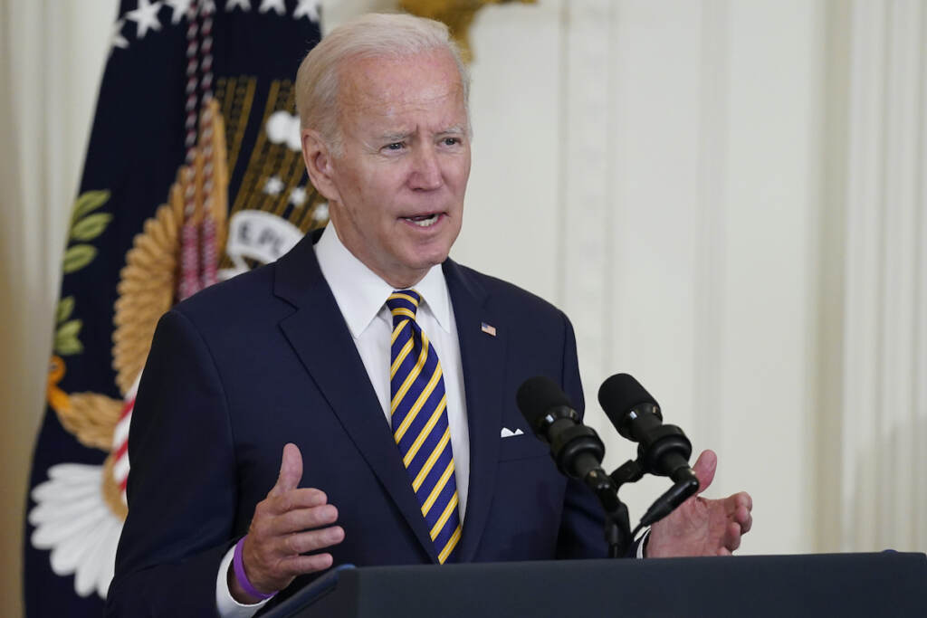Joe Biden President Joe Biden in the East Room of the White House