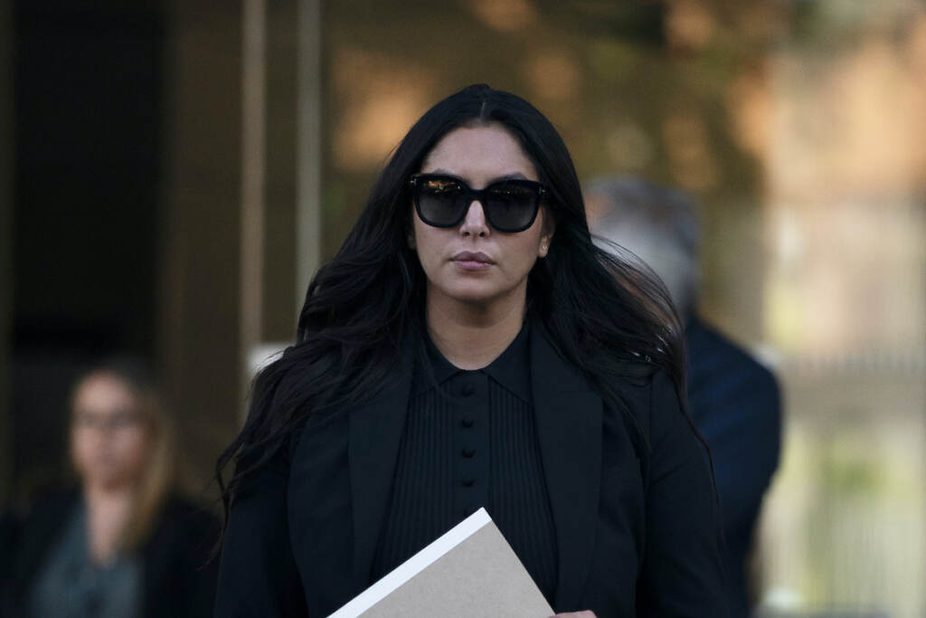 Vanessa Bryant File photo: Vanessa Bryant, the widow of Kobe Bryant, leaves a federal courthouse in Los Angeles, Wednesday, Aug. 10, 2022. (AP Photo/Jae C. Hong, File)