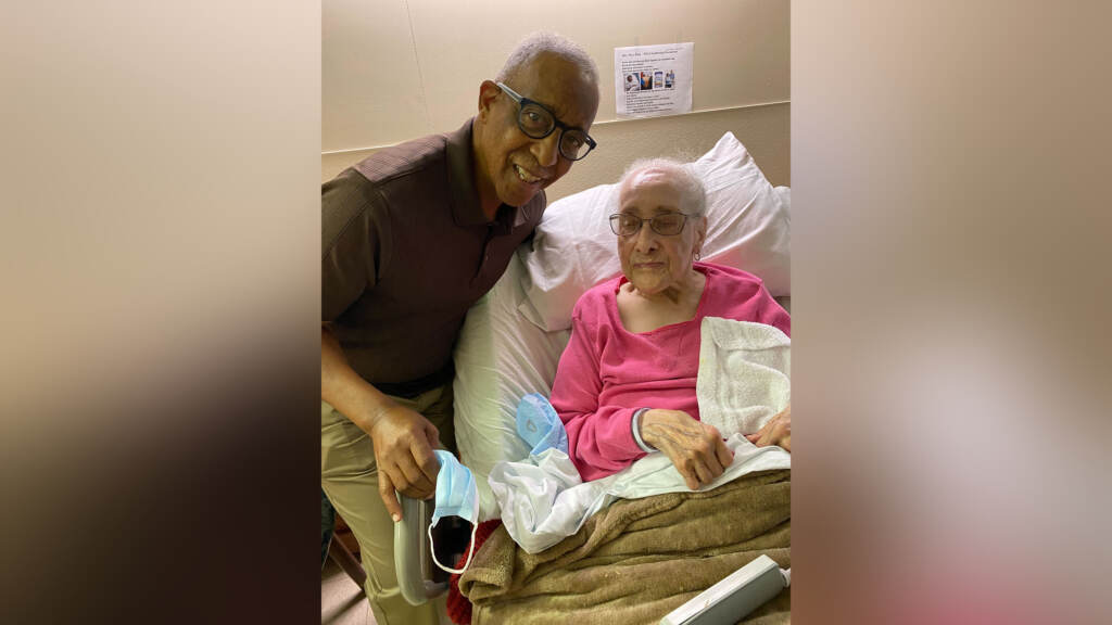 IMG_0995 copy New Jersey Sen. Ron Rice taking care of his late mom, Mary Sue, who passed away earlier this year. (Courtesy of Sen. Ron Rice)
