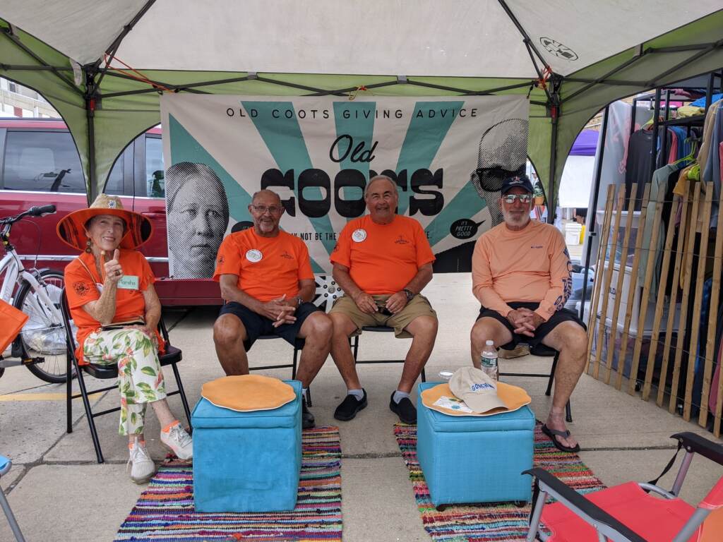 PXL_20220729_145454142 The Old Coots and Company doles out advice at the Jersey Shore every Friday morning at the Ventnor Farmer’s Market. (Elizabeth Estrada/WHYY)