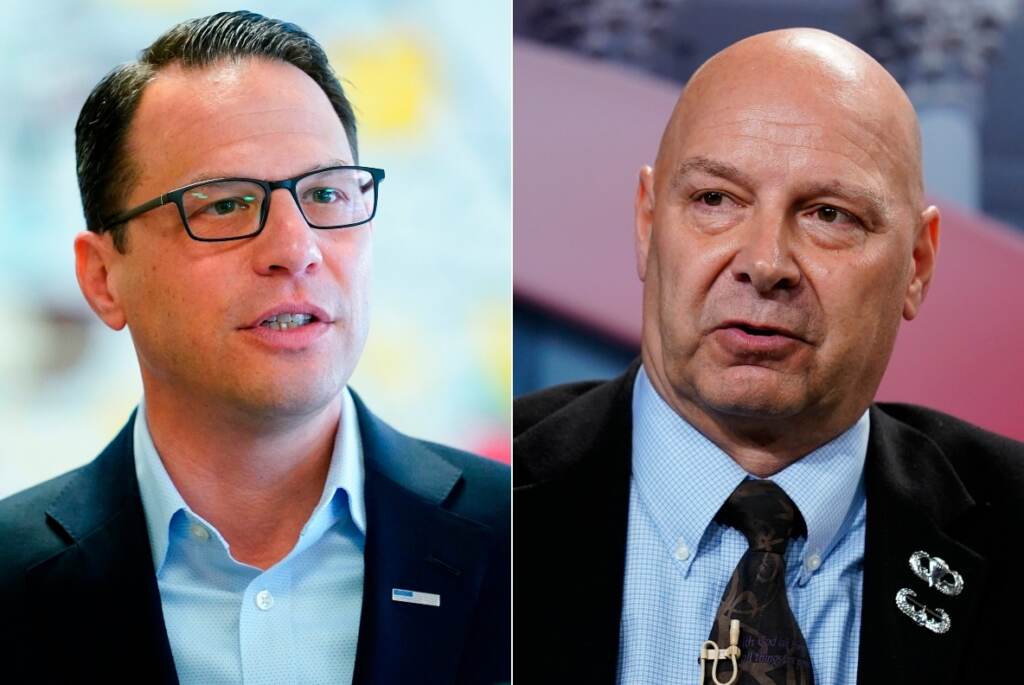 Shapiro mastriano box (1) Pennsylvania Attorney General Josh Shapiro (left) and state Sen. Doug Mastriano.