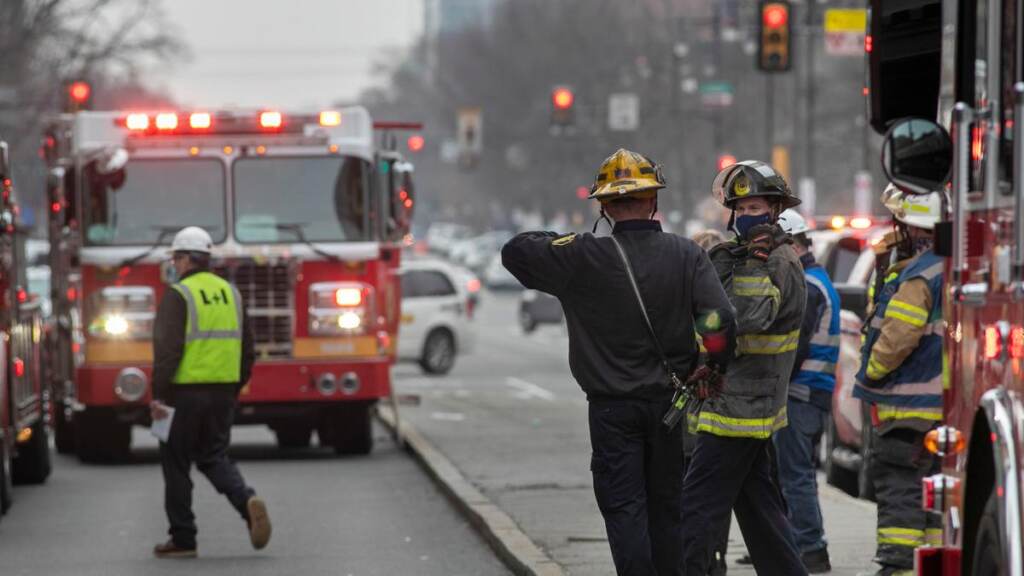 firefighters-spa-083022 Firefighters are pictured at the scene of a fire in Philadelphia