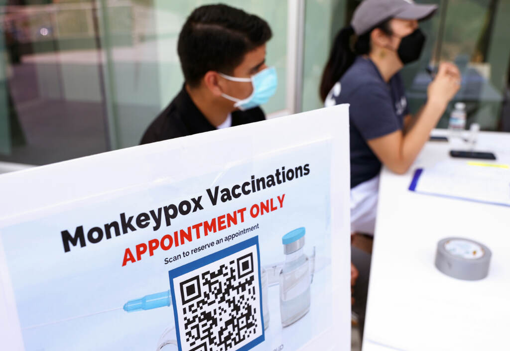 An emergency declaration frees up resources to help fight the monkeypox outbreak. There are currently more than 6,600 cases in the U.S. An emergency declaration frees up resources to help fight the monkeypox outbreak. There are currently more than 6,600 cases in the U.S. (Mario Tama/Getty Images)