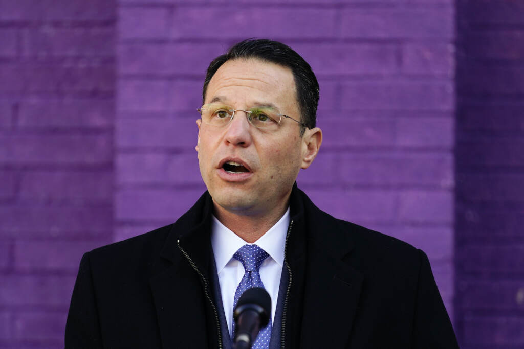 Josh Shapiro speaks during a news conference