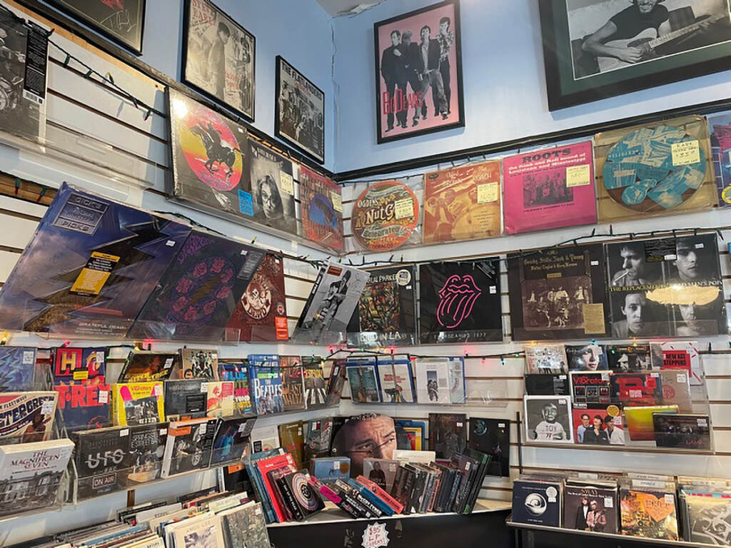 mainstreetmusic-records02 A corner of Main Street Music shows records on display