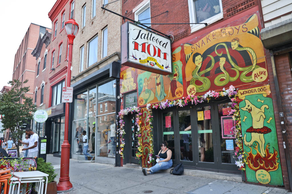 The exterior of Tattooed Mom on South Street