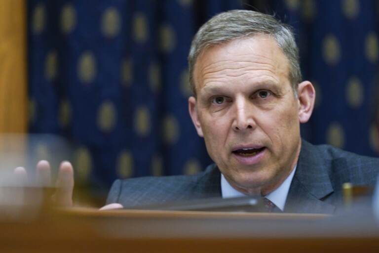 File photo: Rep. Scott Perry, R-Pa., questions Secretary of State Antony Blinken on Capitol Hill in Washington, April 28, 2022. (AP Photo/Carolyn Kaster, File)