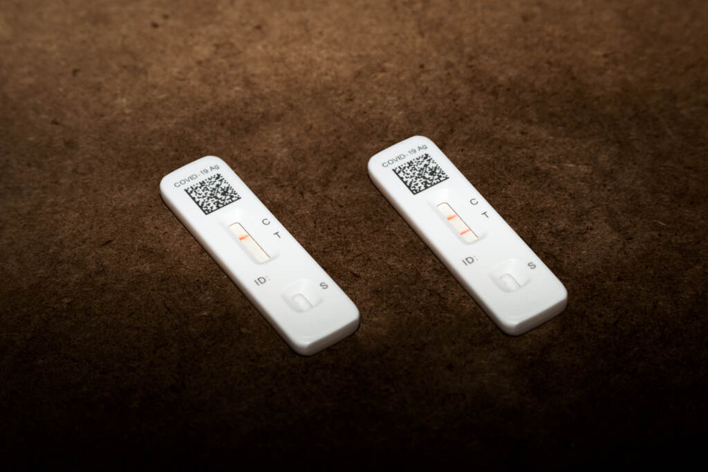 The FDA says one home test is not enough if you’ve been exposed to someone with COVID or are experiencing COVID-like symptoms. That initial negative … could turn positive a day or two later. (Max Posner/NPR)