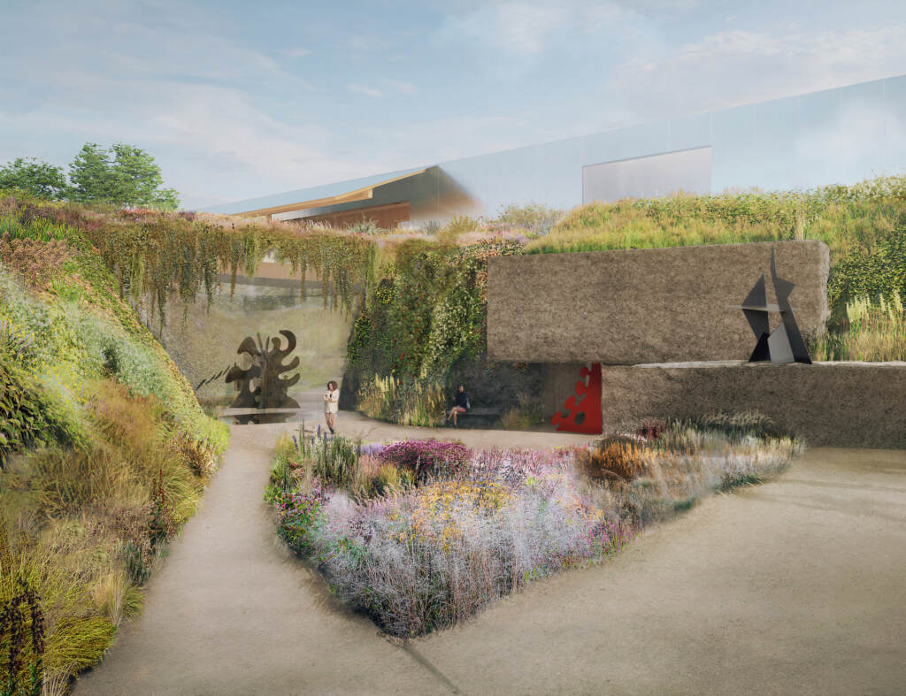 2022 09 06-provided-philadelphia ben frankin parkway-calder gardens rendering vestige garden A rendering shows the Vestige Garden at Calder Gardens, a proposed museum dedicated to the works of Alexander Calder, to be located on the Benjamin Franklin Parkway. (Herzog & de Meuron)