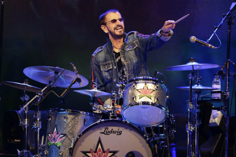 File photo: Ringo Starr plays as part of a concert celebrating the 50th anniversary of Woodstock in Bethel, N.Y., Aug. 16, 2019. (AP Photo/Seth Wenig, File)