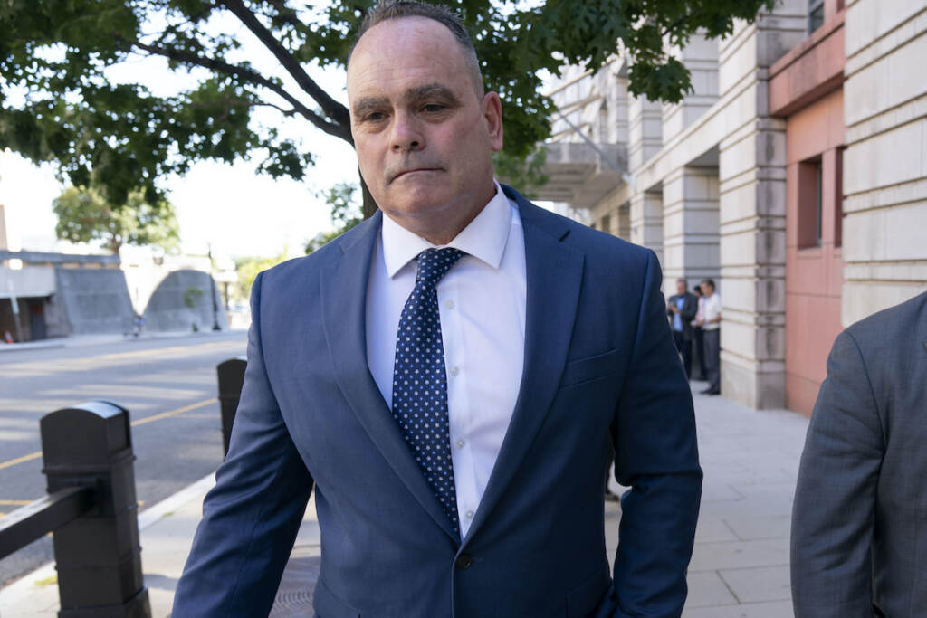 Thomas Webster Retired New York Police Department officer Thomas Webster leaves the federal courthouse in Washington, Thursday, Sept. 1, 2022. (AP Photo/Jose Luis Magana)