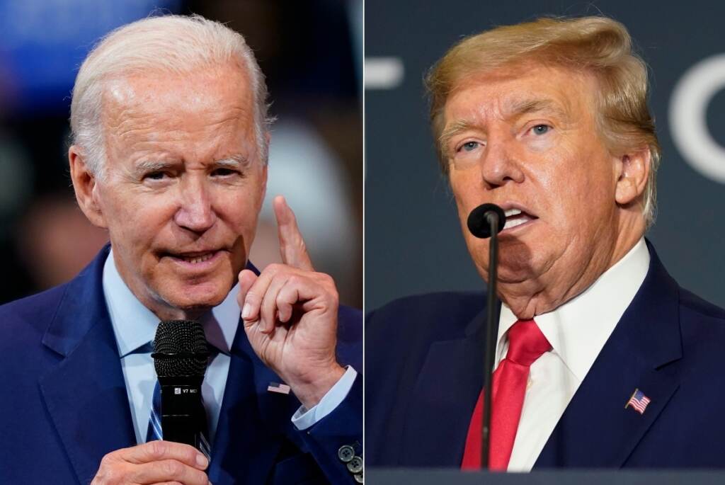 Biden Trump 2 box cropped President Joe Biden (left) and former President Donald Trump.