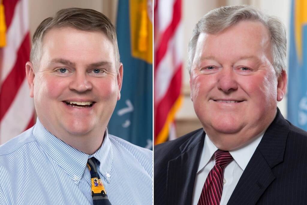 bonini-mitchell-collage Left: Republican Sen. Colin Bonini. Right: Democratic Rep. Larry Mitchell. (Provided by campaigns)