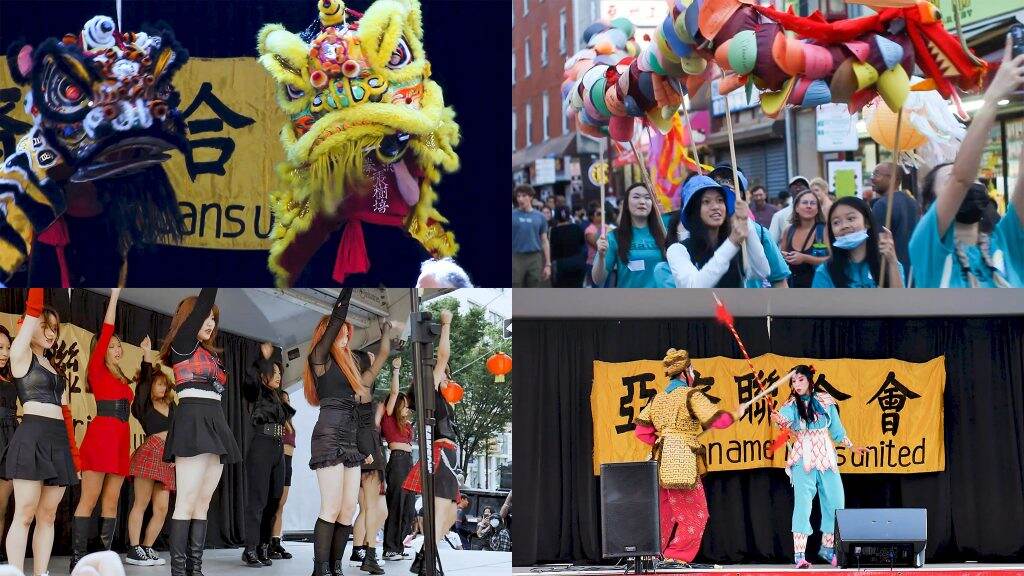 chinatown-midautumnfestival-grid-1024×576 A collage of images show lion dances, performances, and more at Philadelphia Chinatown's Mid-Autumn Festival.