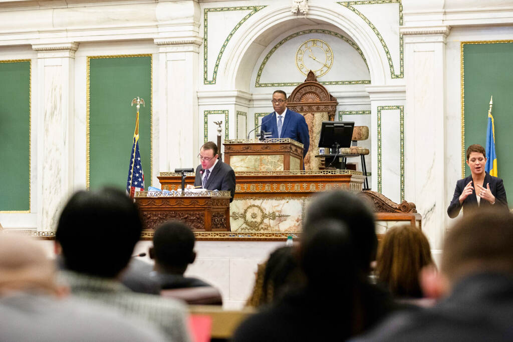citycouncil-chambers-darrellclarke-03 Council President Darrell Clarke is seen inside the chamber