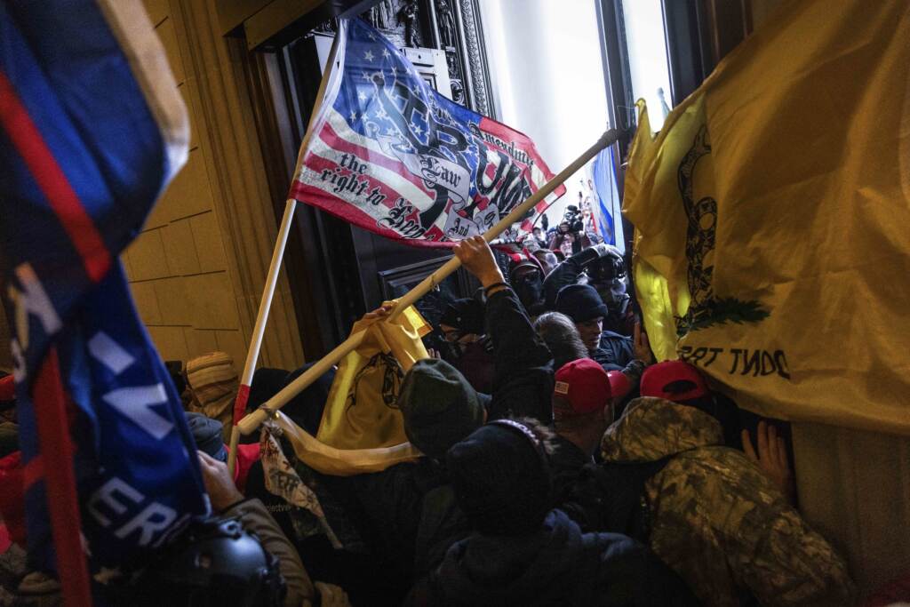 People break into the U.S. Capitol.