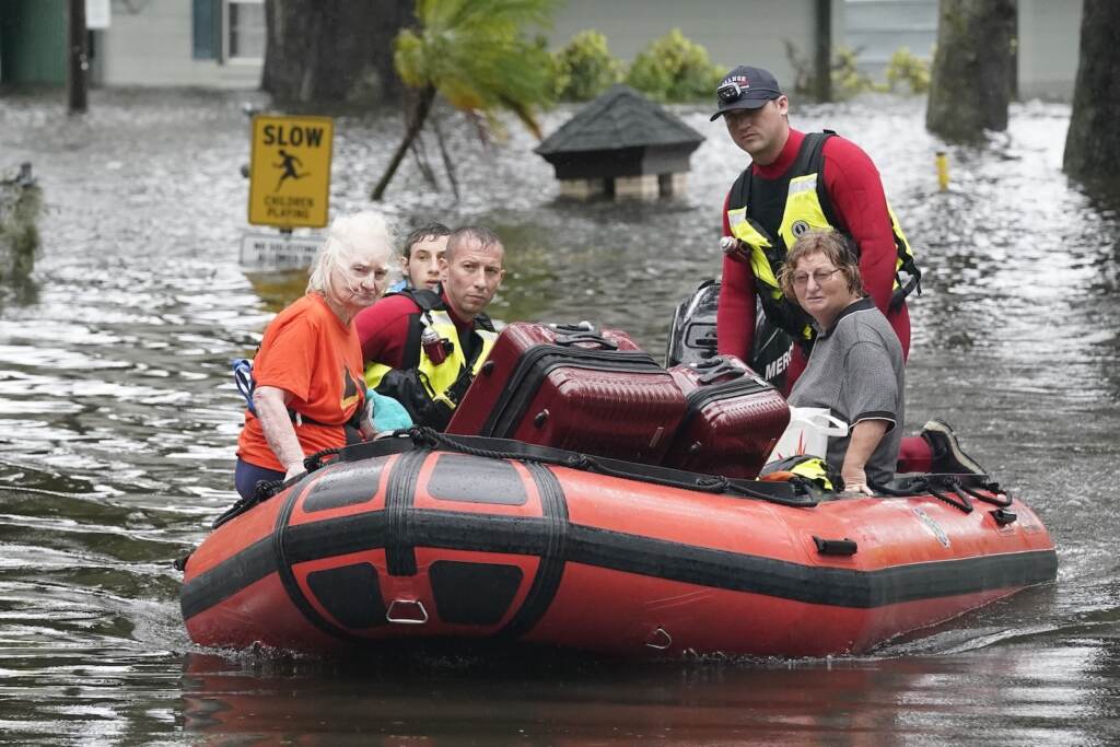 Tropical Weather Florida Residents are rescued from floodwaters in the aftermath of Hurricane Ian in Orlando