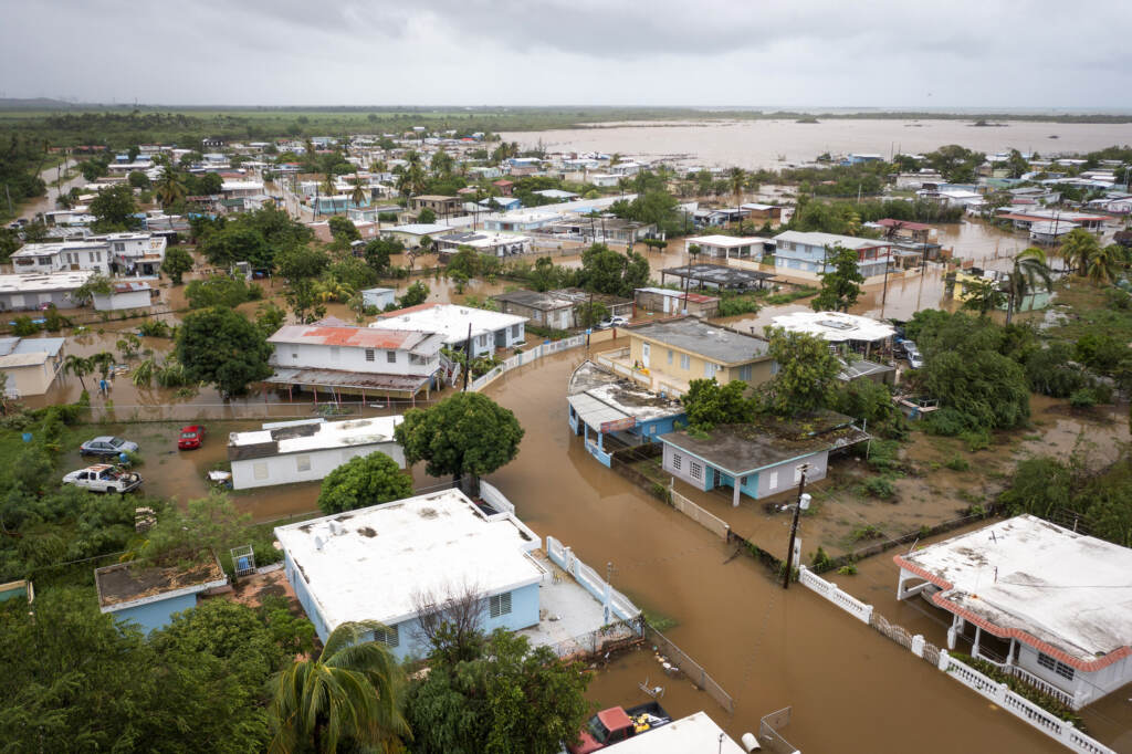 Puerto Rico Tropical Weather Playa Salinas is flooded after the passing of Hurricane Fiona in Salinas, Puerto Rico, Monday, Sept. 19, 2022. (AP Photo/Alejandro Granadillo)