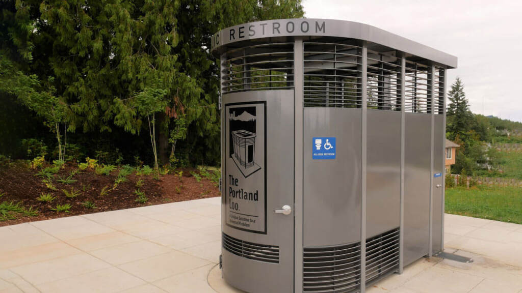 portlandloo-1 The Portland Loo touts 'rounded anti-graffiti wall panels, open grating, easy-to-clean coating, and interchange-able building components'PORTLAND LOO