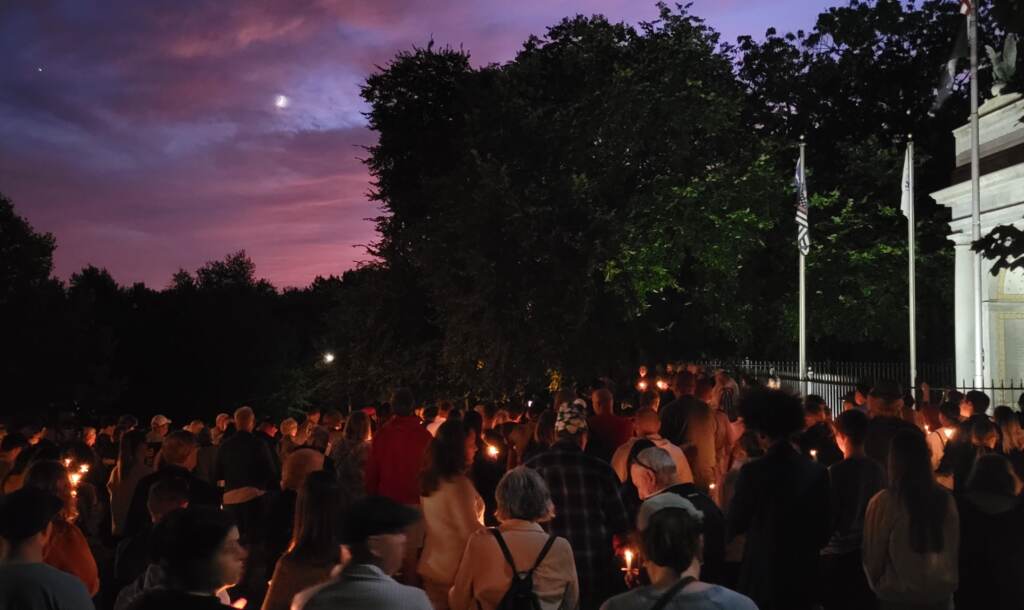 roxborough-vigil-c-sharber-2022-09-29-1 File photo: Hundreds gathered at Gorgas Park Thursday for a prayer vigil following Tuesday's deadly shooting at Roxborough High School. (Cory Sharber/WHYY)