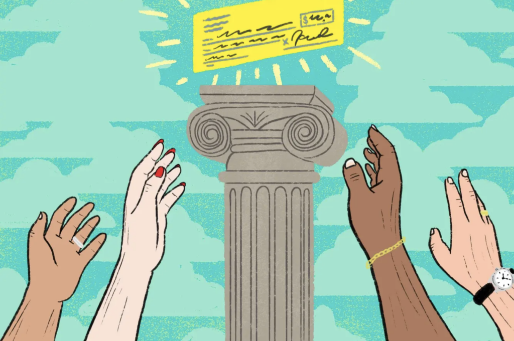 tax-rebate-art-spotlight-pa-2022-09-26 Fewer and fewer older Pennsylvanians are receiving property tax rebates from a popular state program because lawmakers haven't updated the income limits to qualify in over a decade. (Daniel Fishel for Spotlight PA)