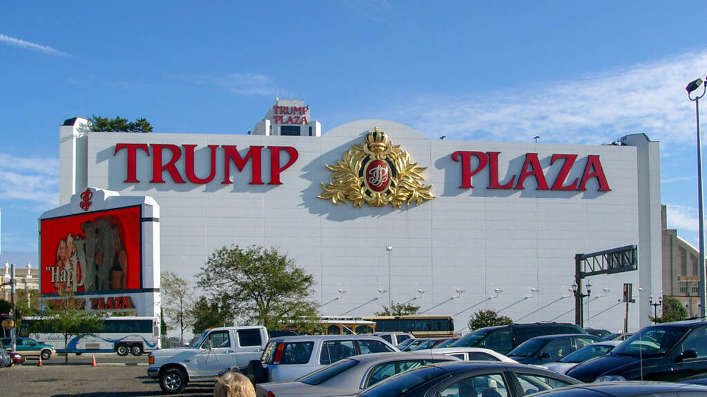 trumpplaza-atlanticcity A view of the Trump Plaza Casino Hotel in Atlantic City.