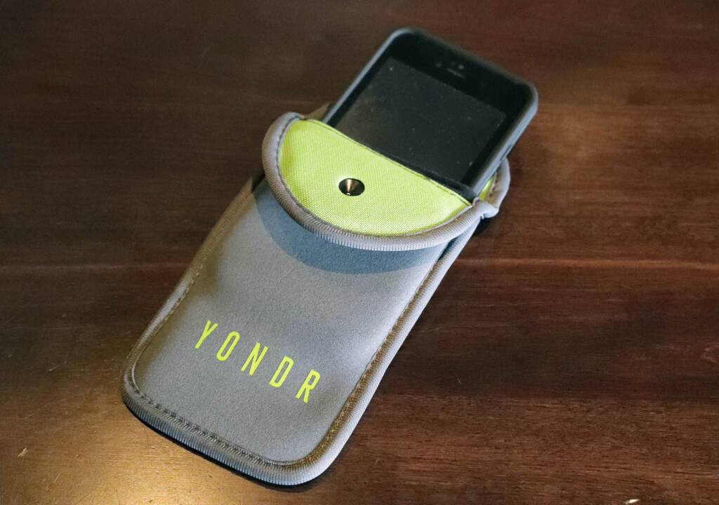 No Cell Hotels A lockable pouch that people can put their cell phone in