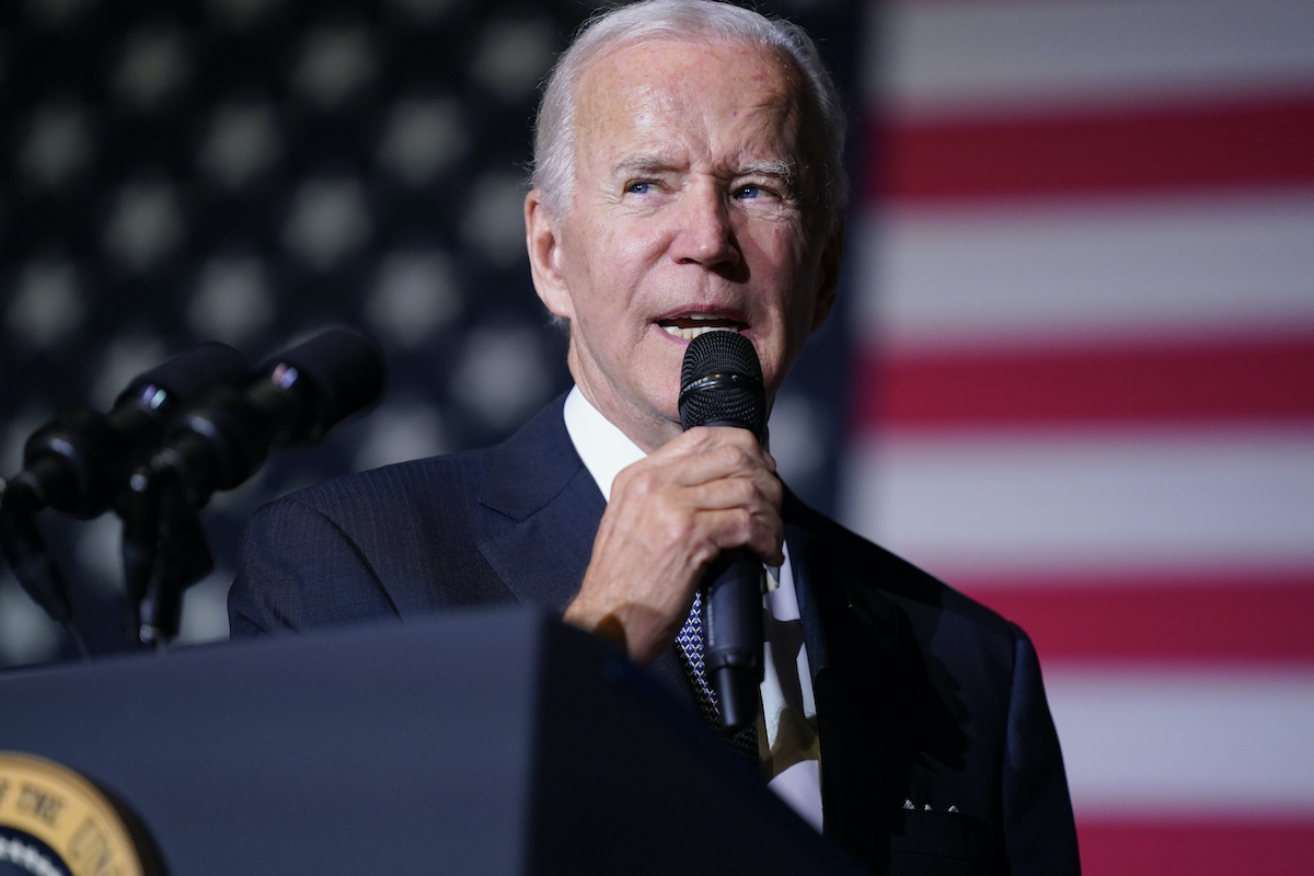 Joe Biden President Joe Biden speaks about student loan debt relief at Delaware State University, Friday, Oct. 21, 2022, in Dover, Del. (AP Photo/Evan Vucci)