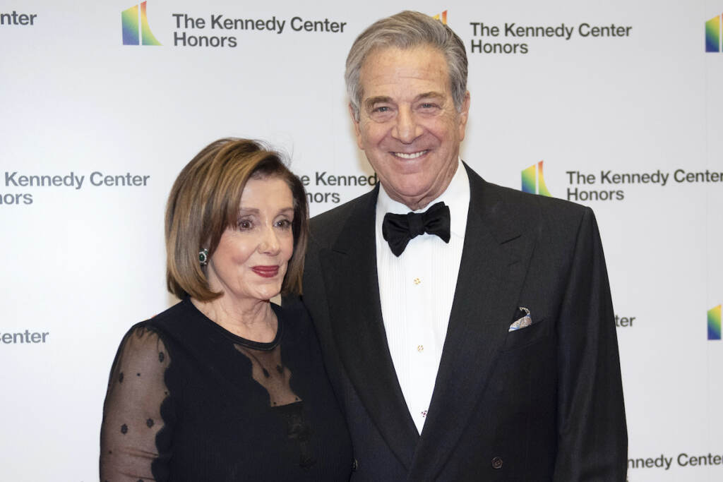 Nancy Pelosi, Paul Pelosi File photo: Speaker of the House Nancy Pelosi, D-Calif., and her husband, Paul Pelosi, arrive at the State Department for the Kennedy Center Honors State Department Dinner, on Dec. 7, 2019, in Washington. (AP Photo/Kevin Wolf, File)