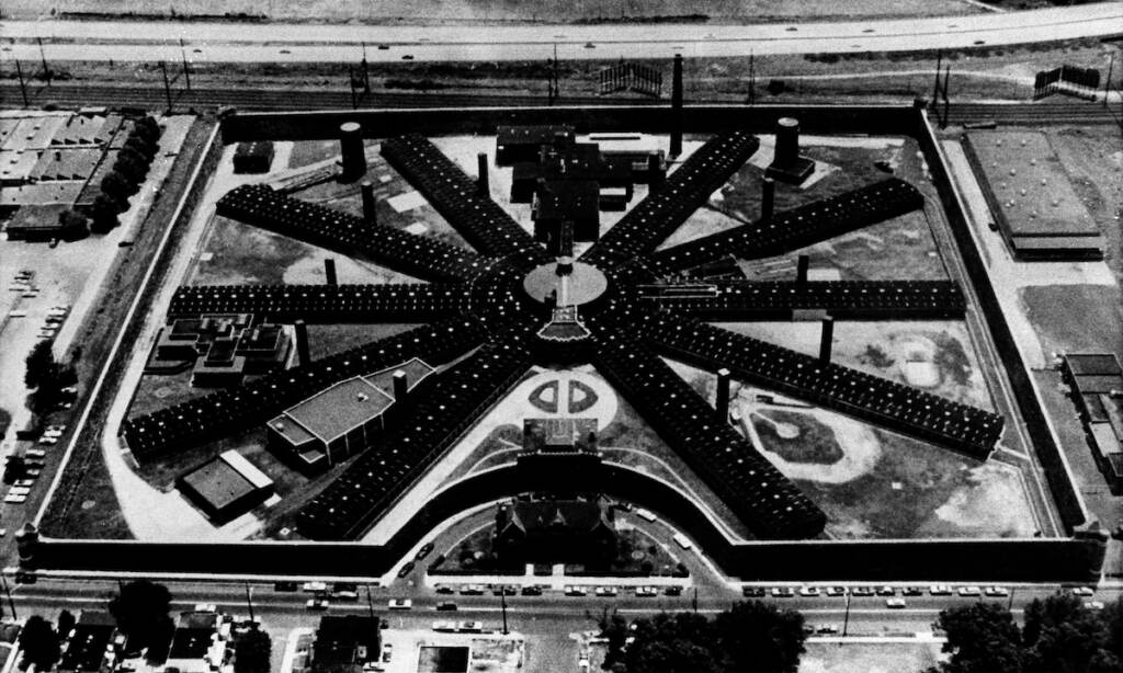 Patrick N. Curran, Robert F. Fromhold Holmesburg Prison, in the northeast section of Philadelphia, Pa., is shown in this aerial view from 1970. (AP Photo/Bill Achatz)