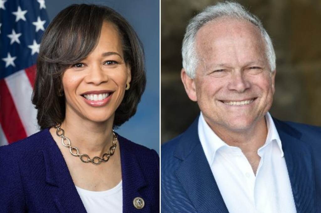 Blunt Lee two box crop U.S. Rep. Lisa Blunt Rochester (left.) and Republican challenger Lee Murphy.
