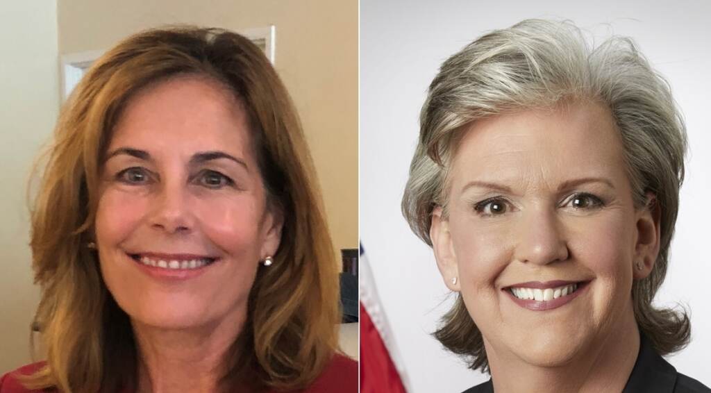 ag race Democratic incumbent Kathy Jennings (left) is being challenged by Republican Julianne Murray. (Cris Barrish/courtesy of Julianne Murray)