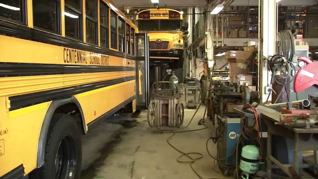 catalytic-converters-school-buses-6abc-2022-10-03 Catalytic converters were stolen from school buses in Centennial School District. (6abc)