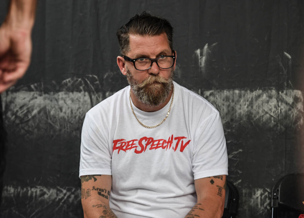 Proud Boys founder Gavin McInnes is slated to speak at Penn State University later this month — an event that has sparked protest plans and a petition. He’s seen here in 2019. Proud Boys founder Gavin McInnes is slated to speak at Penn State University later this month — an event that has sparked protest plans and a petition. He's seen here in 2019. (Stephanie Keith/Getty Images)