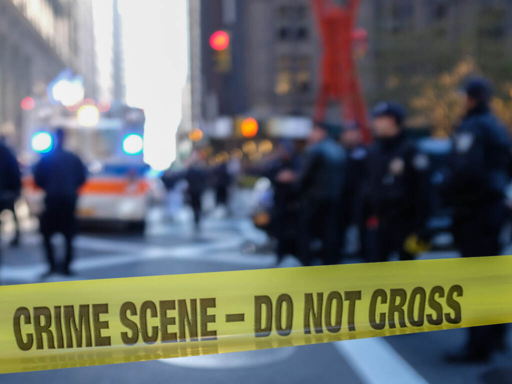 Police Line – Crime Scene Yellow tape that reads