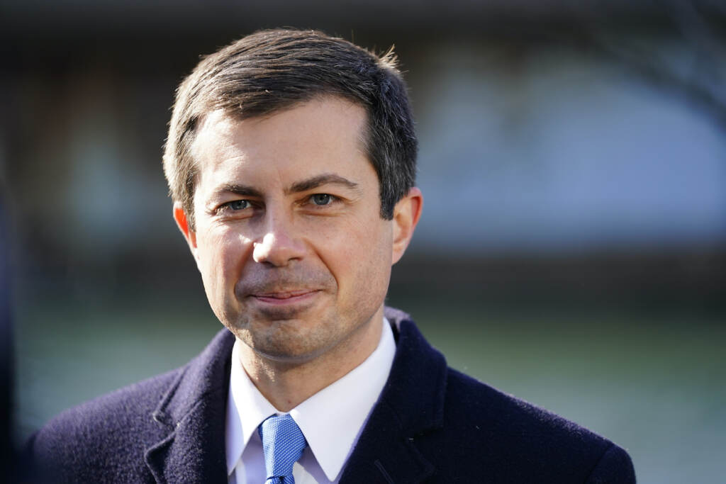 Buttigieg Infrastructure A closeup of Pete Buttigieg