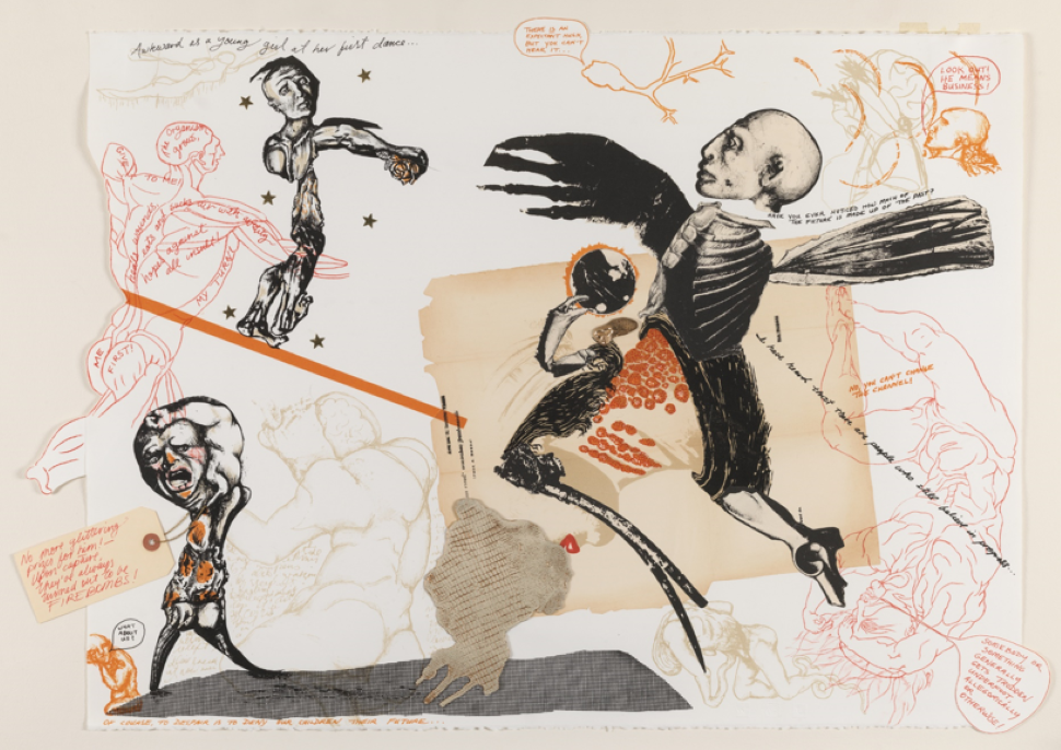 ''Hope and Despair Greet the New Century'' by China Marks, a gift of Ofelia Garcia. (Pennsylvania Academy of Fine Arts)