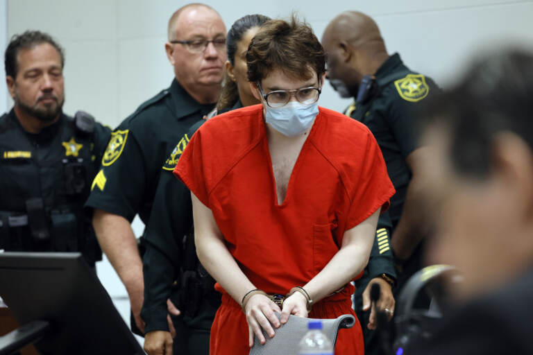 Marjory Stoneman Douglas High School shooter Nikolas Cruz enters the courtroom for a sentencing hearing Tuesday at the Broward County Courthouse. (Amy Beth Bennett/AP)