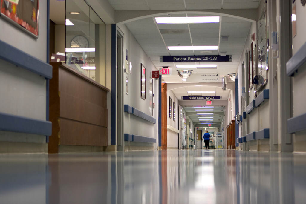 Hospital Hallway An empty hospital hallway