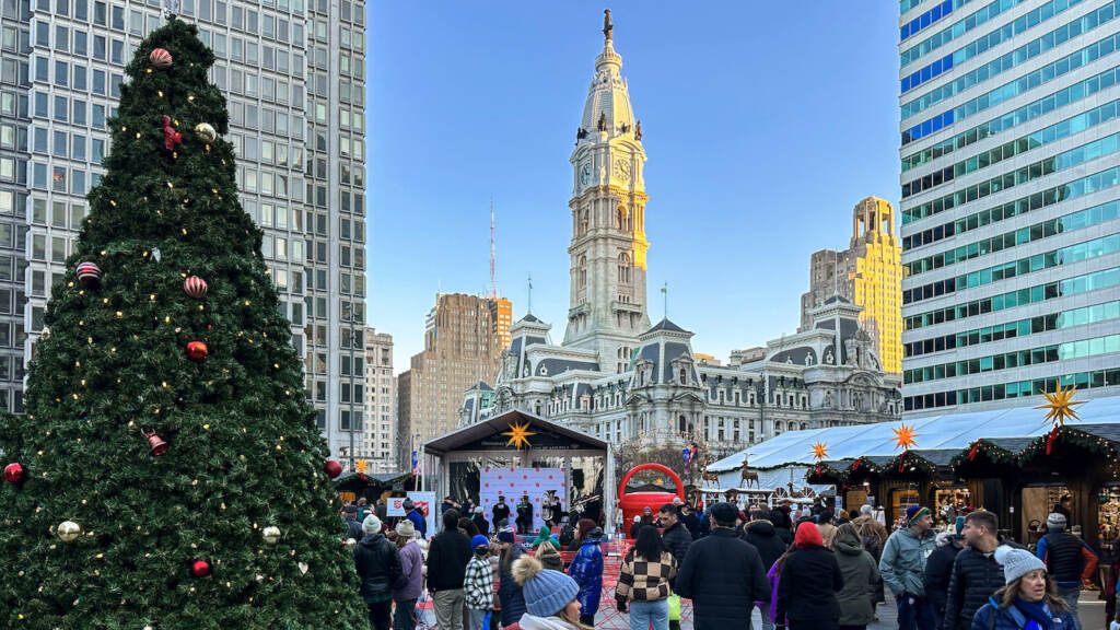 Christmas Village in Love Park