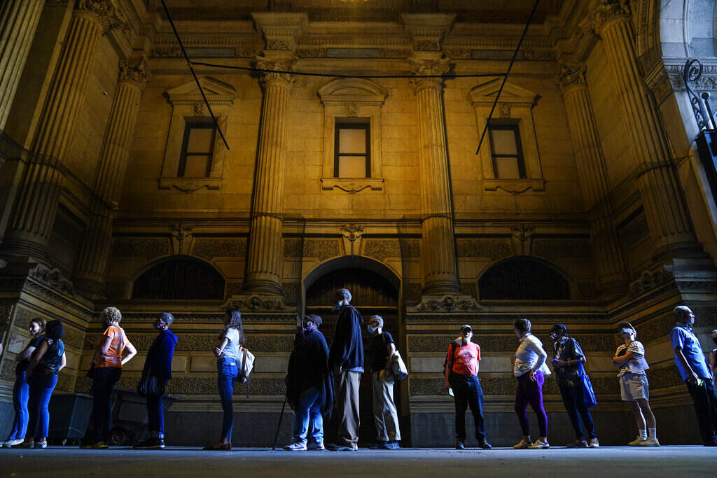 Election 2022 Pennsylvania Voters wait in line to make corrections to their ballots at City Hall