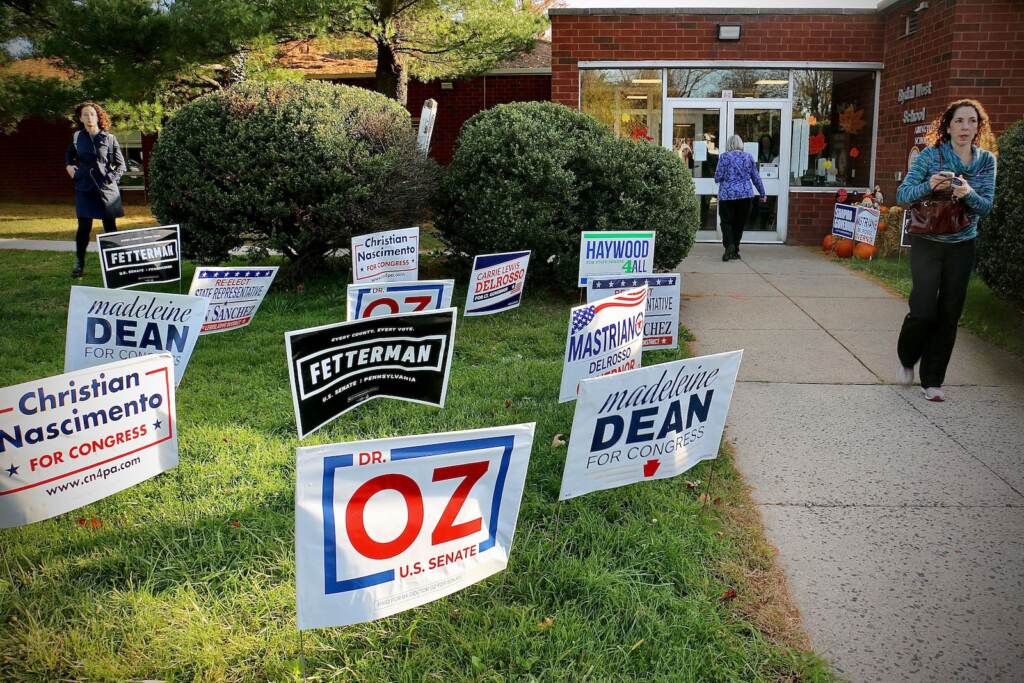 election-signs-montco-EL-110822 Election signs are seen outside Rydal West Elementary School
