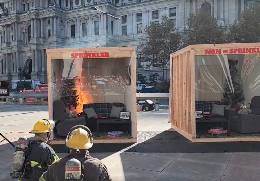 fire-sprinkler-safety-demo-city-hall-t-macdonald-2022-11-10 Fire safety demonstration (Tom MacDonald/WHYY)
