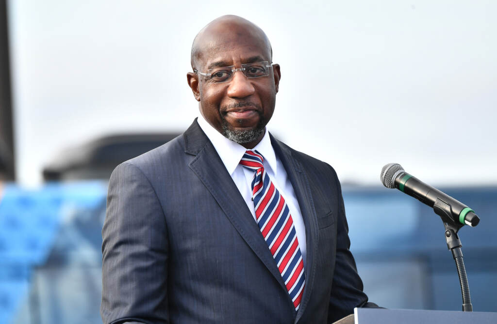 Raphael Warnock, seen in 2020 during his successful campaign for the Senate from Georgia. Raphael Warnock, seen in 2020 during his successful campaign for the Senate from Georgia. (Paras Griffin/Getty Images)